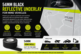 54mm Reflective Underlay (Black)
