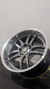 EJP-01DC Silver/Chrome Lip (Set of Four wheels only)